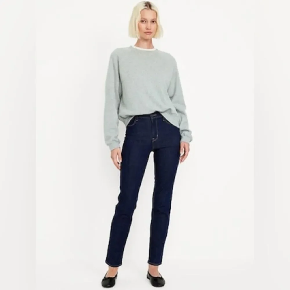 High-Waisted Wow Straight Ankle Jeans - Picture 1 of 5